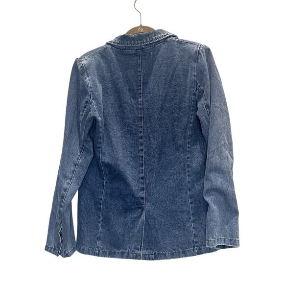And The Why – Dreaming of Soho Denim Blazer – Medium Wash – Size M - Picture 4 of 5